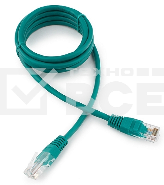 Патч-корд UTP Cablexpert кат.5e, 1.5м, литой, многожильный (зеленый)