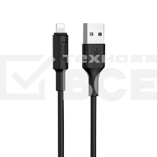 Кабель USB 2.0 hoco X25, AM/Lightning M, черный, 1м