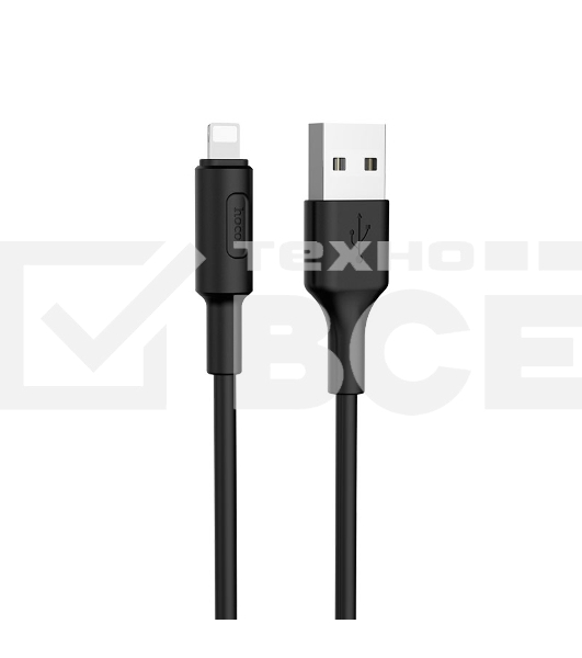 Кабель USB 2.0 hoco X25, AM/Lightning M, черный, 1м