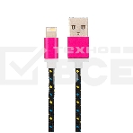 Кабель Rexant (18-4245) USB кабель для iPhone 5/6/7 моделей, шнур в тканевой оплетке, черный, фото3