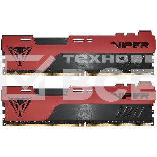 Оперативная память Patriot Viper Elite II, DDR4, 16GB (2x8 GB), 3200 MHz, CL18, радиатор, красный, чёрный
