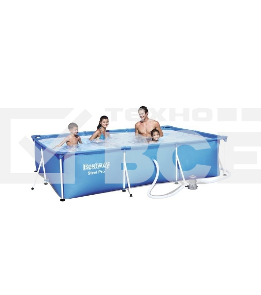 Бассейн каркасный Bestway 300х201х66см, 3300 л, с ф.-насосом, 56411
