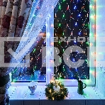 Гирлянда «Сеть» 1,5х1,5 м, прозрачный ПВХ, 96 LED мультиколор, фото3