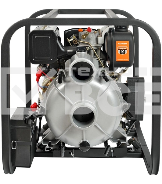 Мотопомпа PATRIOT MPD 3072 SFE4т дизель 296см3 5.7лс 75м3/ч 1200л/м глуб.8м напор25м 3'' бак3.5л