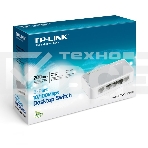 Коммутатор TP-Link SOHO TL-SF1005D Коммутатор 5-port 10/100M mini Desktop Switch, 5 10/100M RJ45 ports, Plastic case, фото32