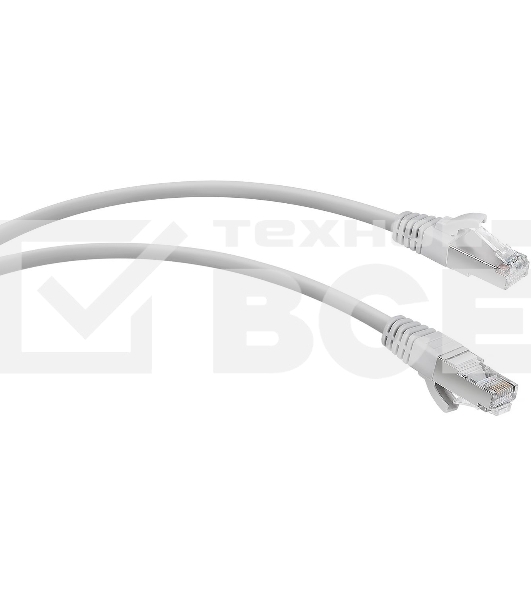 Патч-корд WRline WR-PC-RJ45-FTP-5E-0.3-GY F/UTP общий экран RJ-45 вил.-вилка RJ-45 кат.5E 0.3м серый LSZH (уп.:1шт)