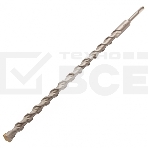 Бур по бетону, двойная спираль, Cobalt W-tip, 22x460 мм, SDS PLUS Denzel, фото4