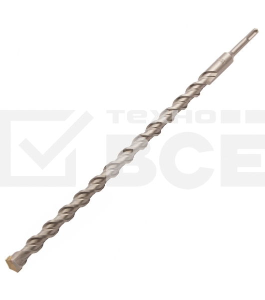 Бур по бетону, двойная спираль, Cobalt W-tip, 22x460 мм, SDS PLUS Denzel