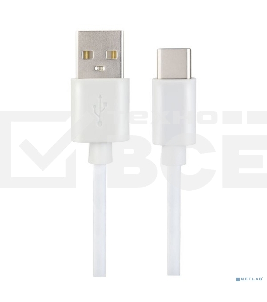 Кабель PERFEO USB2.0 A вилка - USB Type-C вилка, белый, 1 м, бокс (U4704)