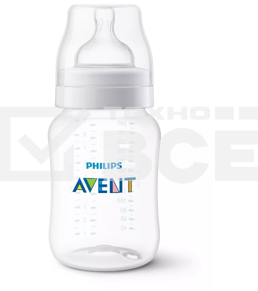 Бутылочка для кормления, Anti-colic 1+ мес., 260 мл, 2 шт.