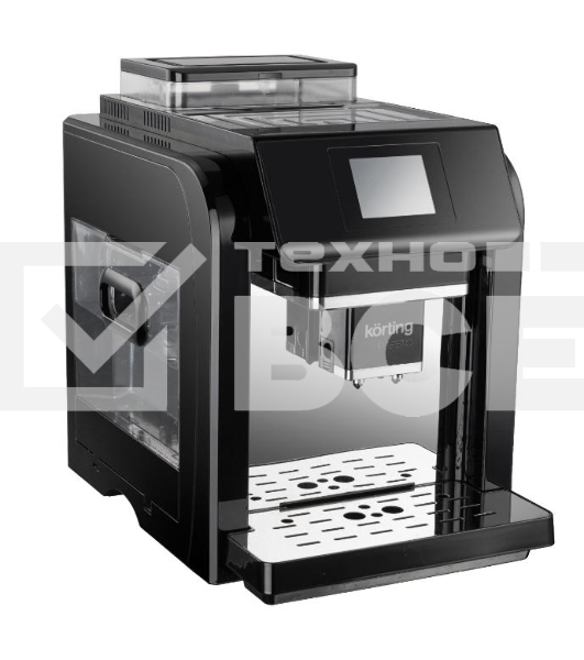 Кофемашина автоматическая Korting KACM 2009 PRESTO чёрный, зерновой/молотый, 2 л, 1400 Вт, 19 бар