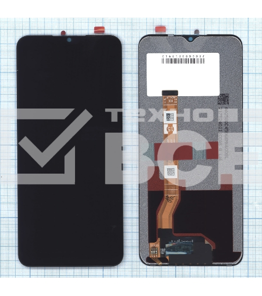 Дисплей для OPPO A17 (CPH2477), A17k (CPH2471) в сборе с тачскрином черный