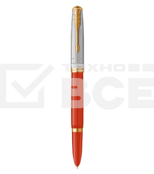 Ручка перьевая Parker 51 Premium (CW2169071) Red Rage GT F сталь нержавеющая подар.кор.