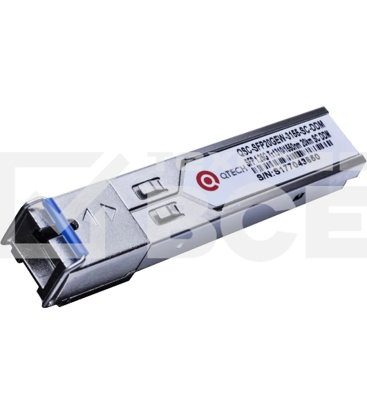 WDM SFP модуль, 20км, 1,25Гбит/с, Tx=1310/Rx=1550нм, SC, FP, SM, DDM