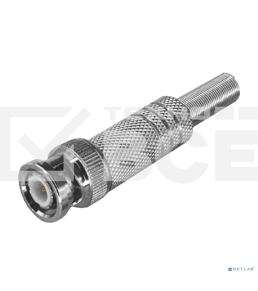 Разъем штекер BNC под пайку с пружиной металл (универсальный) PROCONNECT