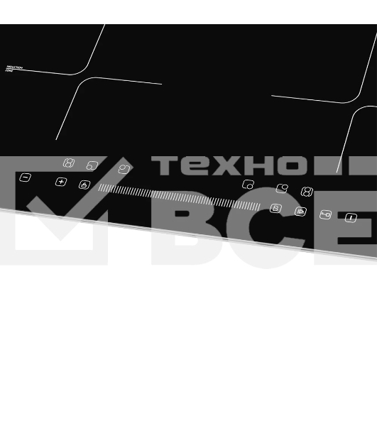 Встраиваемая варочная панель ICS 622 R Индукция, 60 см, 4 конфорки, черный цвет