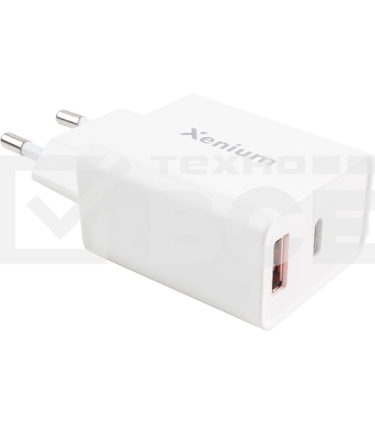 Сетевое зар./устр. Xenium X332 25W 3A (PD+QC) (CCX332CW/00)