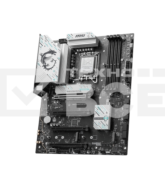 Материнская плата MSI B860 GAMING PLUS WIFI, LGA 1851, Intel B860, 4xDDR5, 4xSATA, 3xM.2, 1xPCIe 4.0 x4, 1xPCIe 5.0 x16, 1xDP, 1xHDMI, 1xUSB-C, 1x 5Gb LAN, 4xUSB-A 2.0, 2xUSB-A 3.2 Gen 1, 2xUSB 3.2 Gen 2, 7.1, 3x3.5 мм, ATX