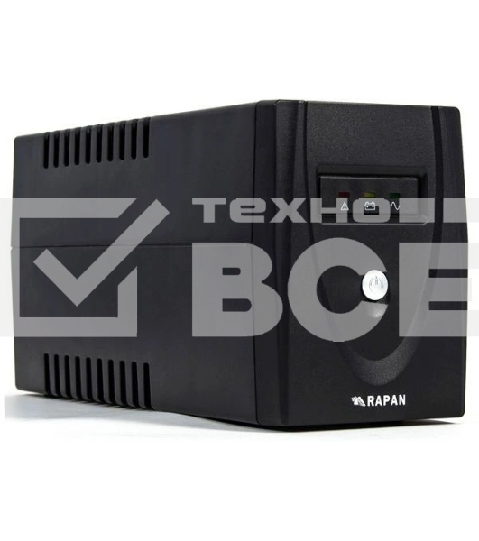 Источник бесперебойного питания RAPAN-UPS 1000 220В 1000ВА/600Вт меандр с АКБ 2х7А·ч интерактивный RAPAN-UPS 1000 power supply 220V 1000VA/600W meander with battery 2x7Ah interactive