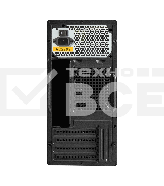 Компьютерный корпус Minitower ExeGate BAA-308MU2-UNS450 (mATX, БП UNS450 с вент. 12см, 1хUSB+2хUSB 3.0, HD Audio, черный)