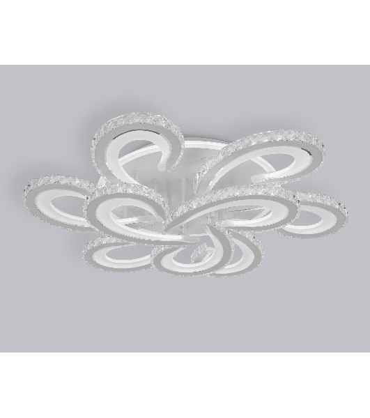 Потолочный светодиодный светильник Ambrella light FA1704/6+3 WH/CH белый/хром 255W 3000K-6400K 610*610*130 (ПДУ РАДИО 2.4G)