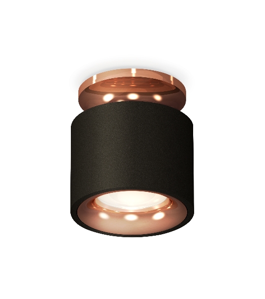 Светильник Ambrella Light XS7511141 SBK/PPG черный песок/золото розовое полированное MR16 GU5.3 (N7930, C7511, N7015)