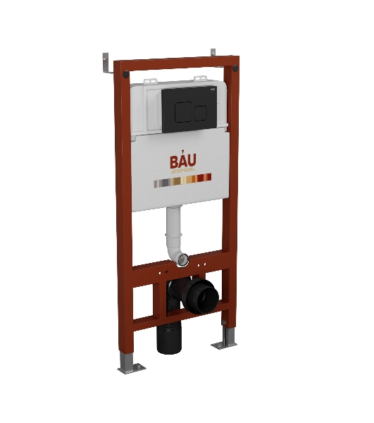 Инсталляция BAU PRO для подвесного унитаза с клавишей смыва BAU Soul, черная матовая