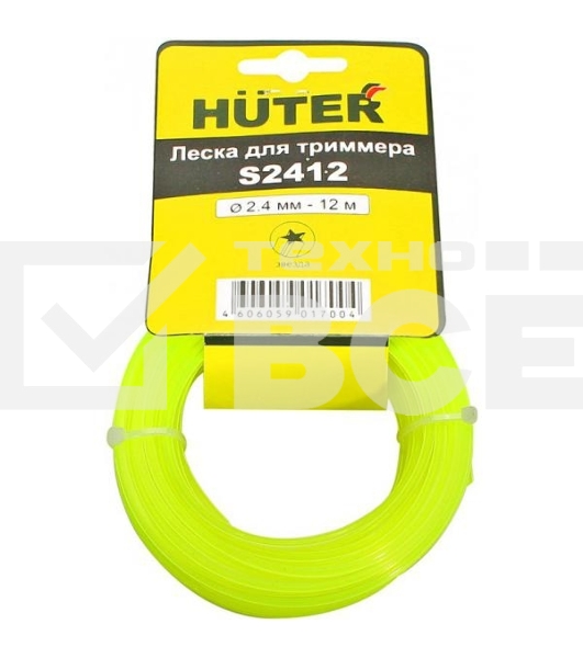 Леска для садовых триммеров Huter S2412 d=2.4мм L=12м для Huter GGT-800S(T)/1000S(T)/1300S(T)/1500S(T) (71/2/12)