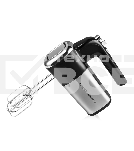 Миксер Centek CT-1120 (черн/сталь) 1200Вт, 5 скоростей+турбо, взбивание/замешивание