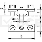 Держатель для плоских проводников FL 30. FL 40 Тип:831 40 OBO 5032040, фото 1