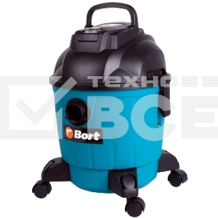 Пылесос строительный Bort BSS-1218 91272256 1200 Вт, вместимость 18 л, 26,5 л/сек, 6,3 кг, набор аксессуаров 7 шт