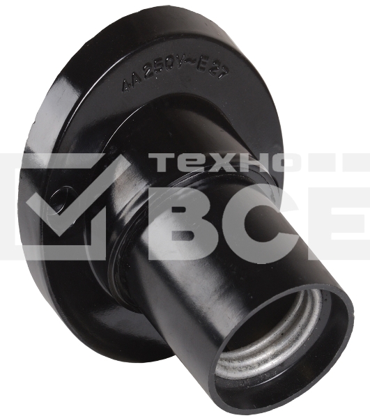 Патрон угловой настенный карболитовый IEK EPK13-04-02-K01 Пкб27-04-К31 Е27, черный, индивидуальный пакет