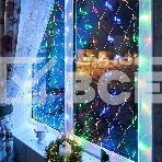 Гирлянда «Сеть» 1,5х1,5 м, прозрачный ПВХ, 96 LED мультиколор, фото4