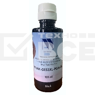 Чернила NV PRINT пигментные GT53XL для HP DeskJet GT 5810, 5820, 5822, Ink Tank 115, 310, 315, 319, 410, 419, 415, Smart Tank 515, 615 (135ml) Black