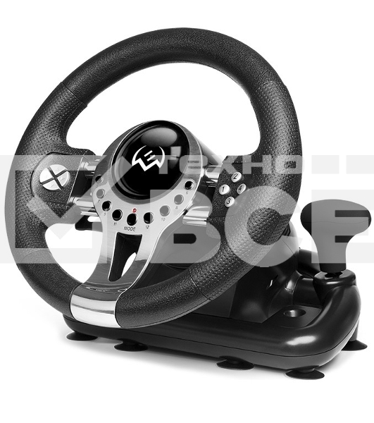Руль SVEN GC-W700 (педали, вибро, скоба, лепестки, АКПП, D-pad, 12 кл, резин. вставки, PC/Xinput)