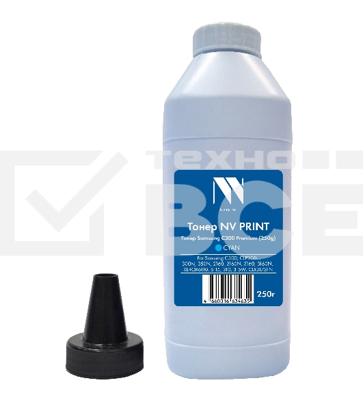 Тонер NVP для Samsung C300/CLP300/300N/350N/2160/2160N/3160/3160N/XEROX6110/6115/310/315W/CLX3175FN Premium (250 г) Cyan