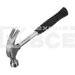 Молоток-гвоздодер Sparta 450 г, круглый боек, металлическая трубчатая обрезиненная рукоятка, фото2