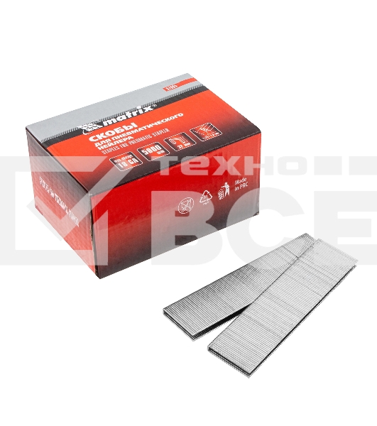 Скобы MATRIX 18GA для пнев, степлера 5000 шт 57663