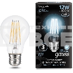 Лампа Gauss Filament А60 12W 1250lm 4100К Е27 LED 1/10/40, фото7