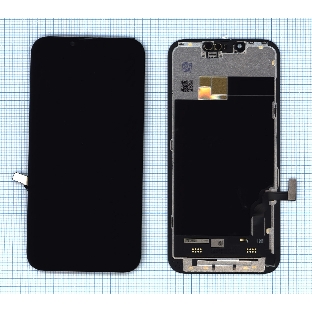 Дисплей Amperin для Apple iPhone 13 в сборе с тачскрином (Soft Oled), черный