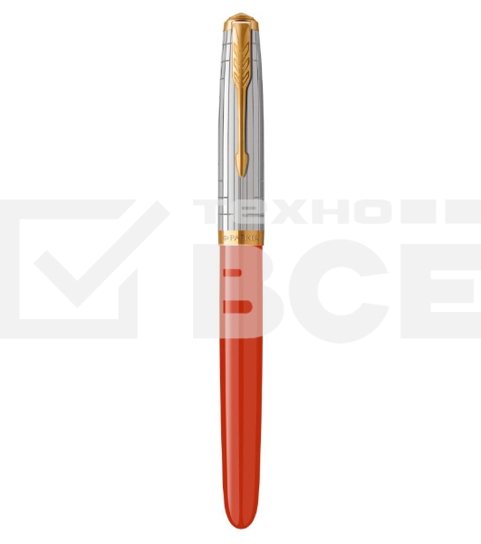 Ручка перьевая Parker 51 Premium (CW2169071) Red Rage GT F сталь нержавеющая подар.кор.