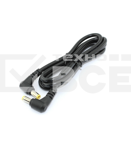 Кабель DC 5.5x2.5 18 AWG папа-папа 1 м с угловым штекером