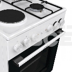 Комбинированная плита Gorenje GK5A12WG, полезный объем 68 л, очистка паром AquaClean, сводчатая форма духовки, механическое управление, электроподжиг, цвет белый, фото6