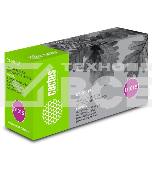 Картридж лазерный Cactus CS-D101SS черный (1500 стр.) для Samsung ML-2160/2165/2167/2168/SCX-3400/3405