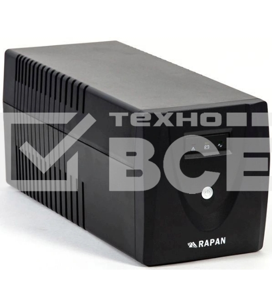 Источник бесперебойного питания RAPAN-UPS 1000 220В 1000ВА/600Вт меандр с АКБ 2х7А·ч интерактивный RAPAN-UPS 1000 power supply 220V 1000VA/600W meander with battery 2x7Ah interactive