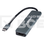Концентратор USB Type-C Gembird UHB-D9 6в1: USB3.1, PD100W, SD/TF, USB2.0, HDMI, кабель 16см, алюминий, фото4