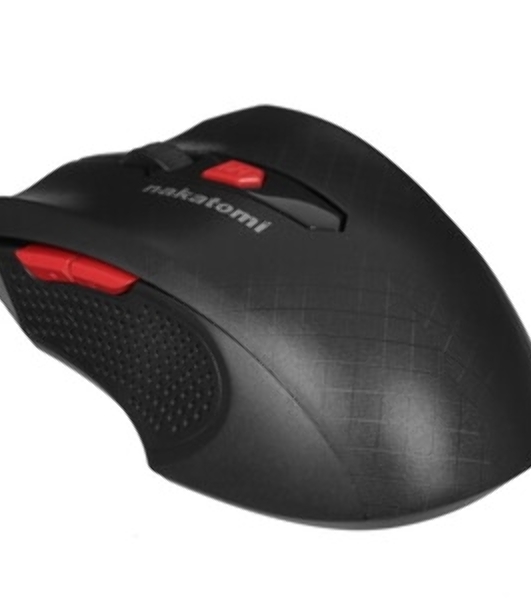 Мышь беспроводная Nakatomi MRON-07U черный, 1600 dpi, радиоканал, USB, кнопки - 5