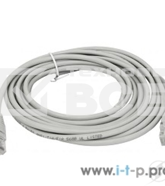 Патч-корд UTP, кат 5e, 5м с RJ45 серый