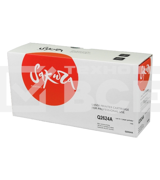 Картридж лазерный Sakura Q2624A для HP LaserJet 1150, черный, 2500 к.