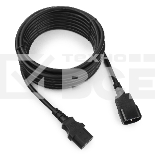 Кабель питания сист.блок-монитор Cablexpert PC-189-1-5M, 5м, C13-C14, 3x1кв.мм., черный, с заземлением